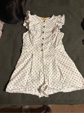 Flying Tomato White and Black Polka Dot Snap-Front Top